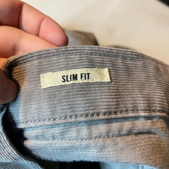 Todd Synder Men 32x30 Corduroy Pants Slim Fit Leg Slate Gray Casual Everyday - Picture 6 of 12